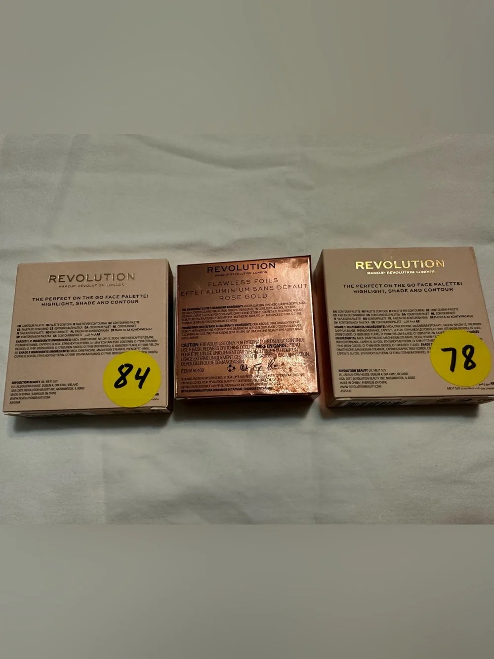 Revolution Flawless Foils Single Eyeshadow  & Fair & Med Contour Powder Compact